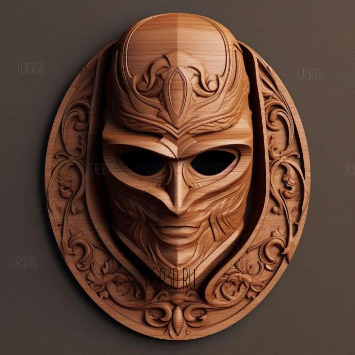 stl Zorro Mask 1 stl model for CNC